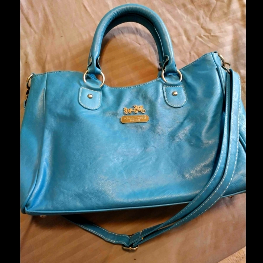 EUC Blue Coach 2 way bag